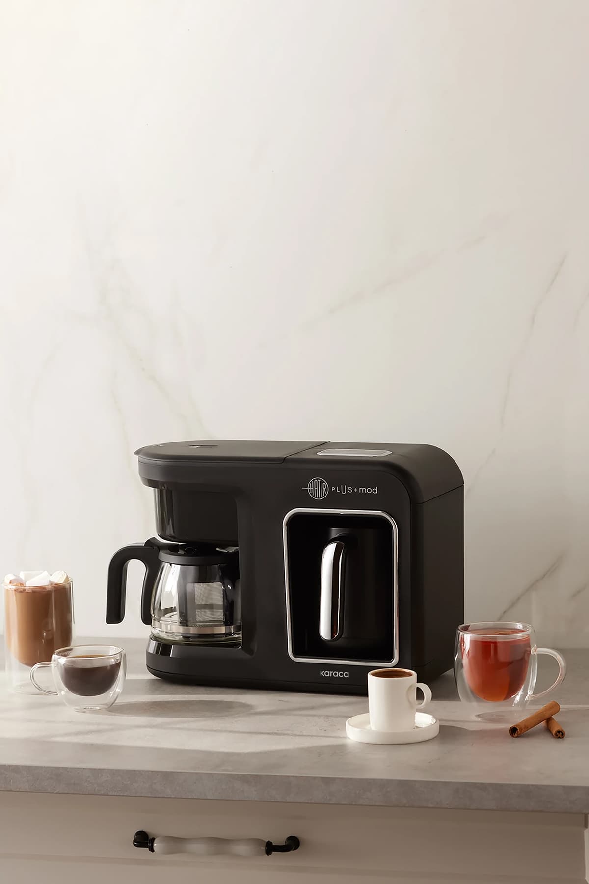 Hatır Plus Mod 5 In 1 Essential Kaffeemaschine Schwarz Chrom