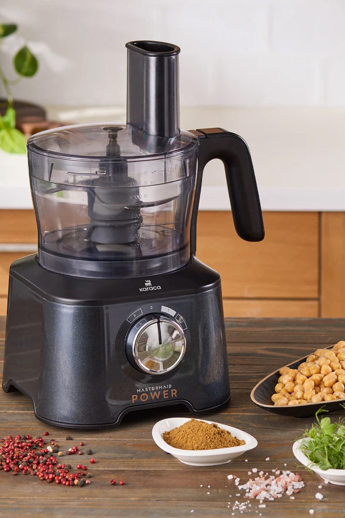 Mastermaid Power Max 11-in-1-Mixroboter, glänzend schwarz, 2500 W