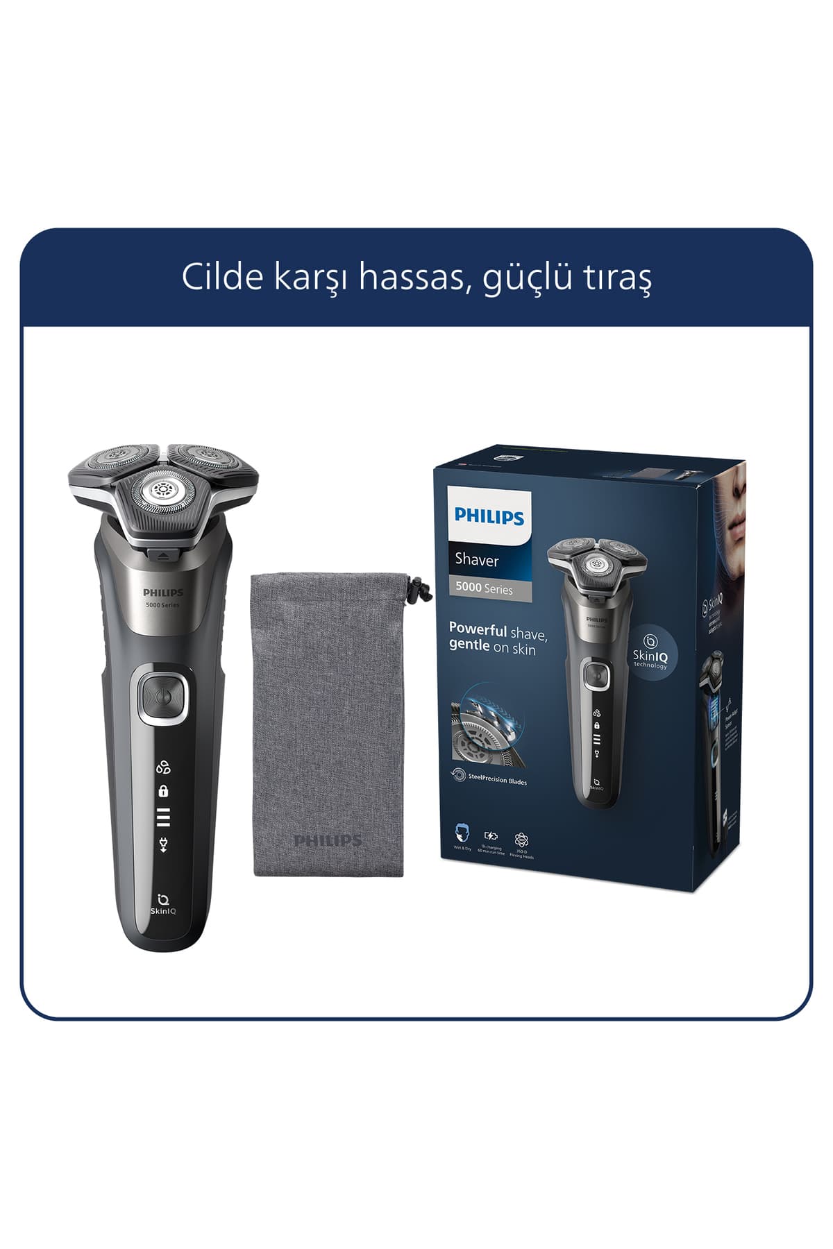 5000 S5887/10 series razor, fly-over razor, wet and dry application, precision mica